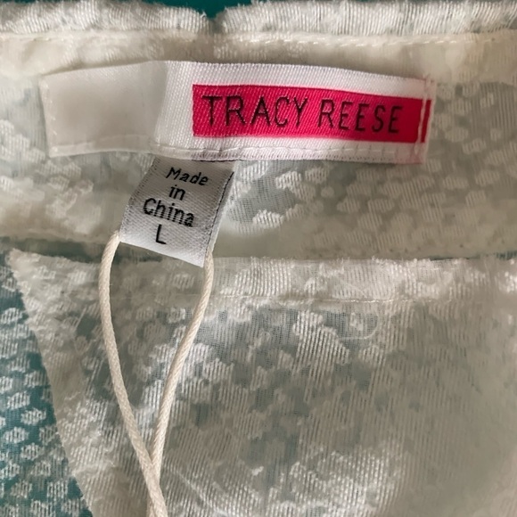 Tracy Reese Snake Burnout Sleeveless Collared Top - Picture 9 of 12